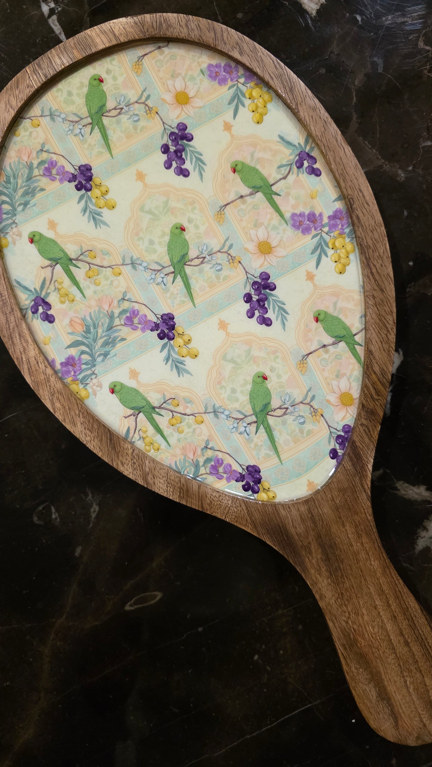 Wooden Oval Bat Platter - Bageecha