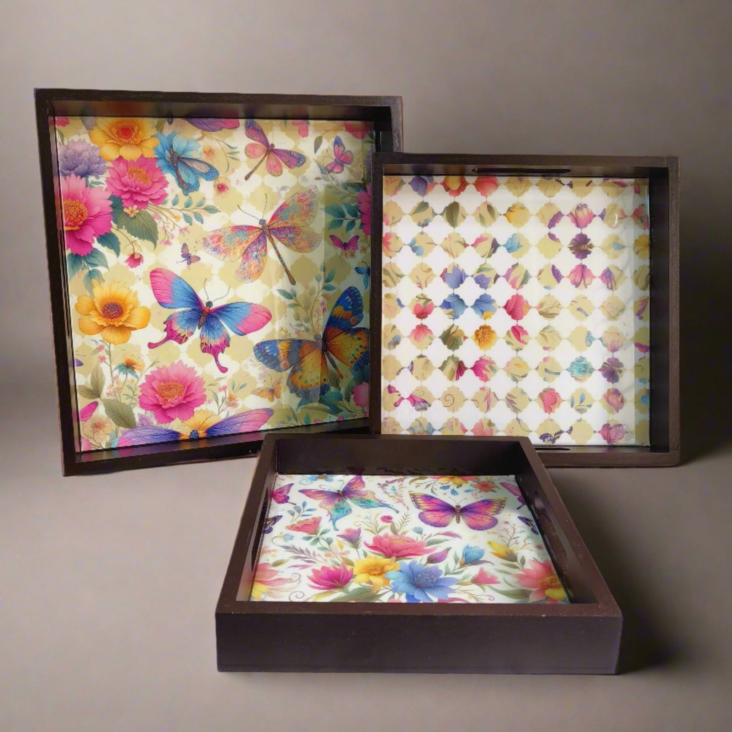 Butterfly Bloom Trays - - Samaa India - - #tag1# - #tag2# - #tag3# - #tag4#