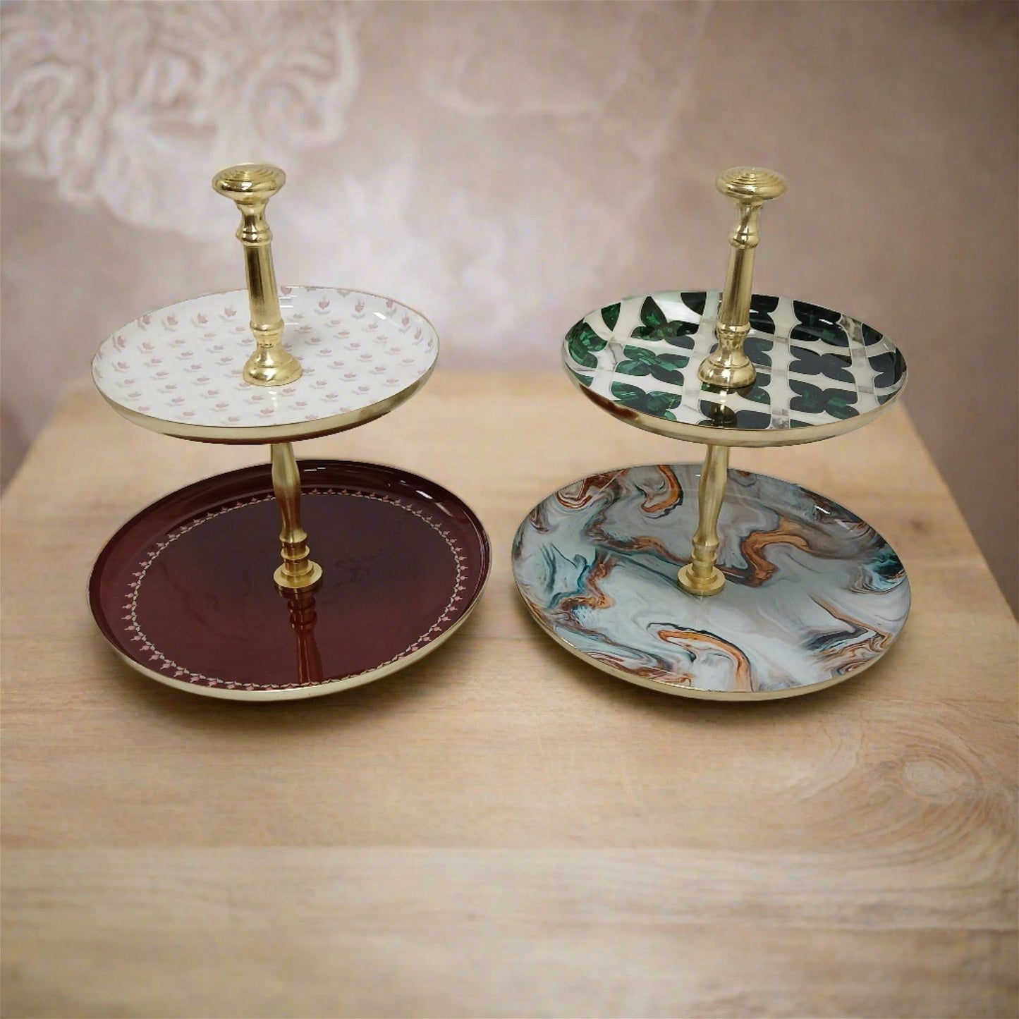 Elegant 2-Tier Dessert Stand - - Samaa India - - #tag1# - #tag2# - #tag3# - #tag4#