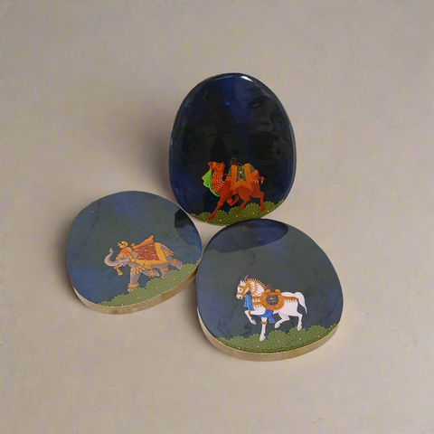 Oval Trivets -Set of 3 The Blue Royalty