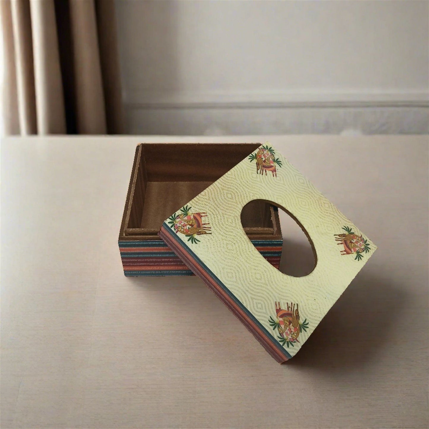 Squarific Tissue Box - The Deer Story - - Samaa India - - #tag1# - #tag2# - #tag3# - #tag4#