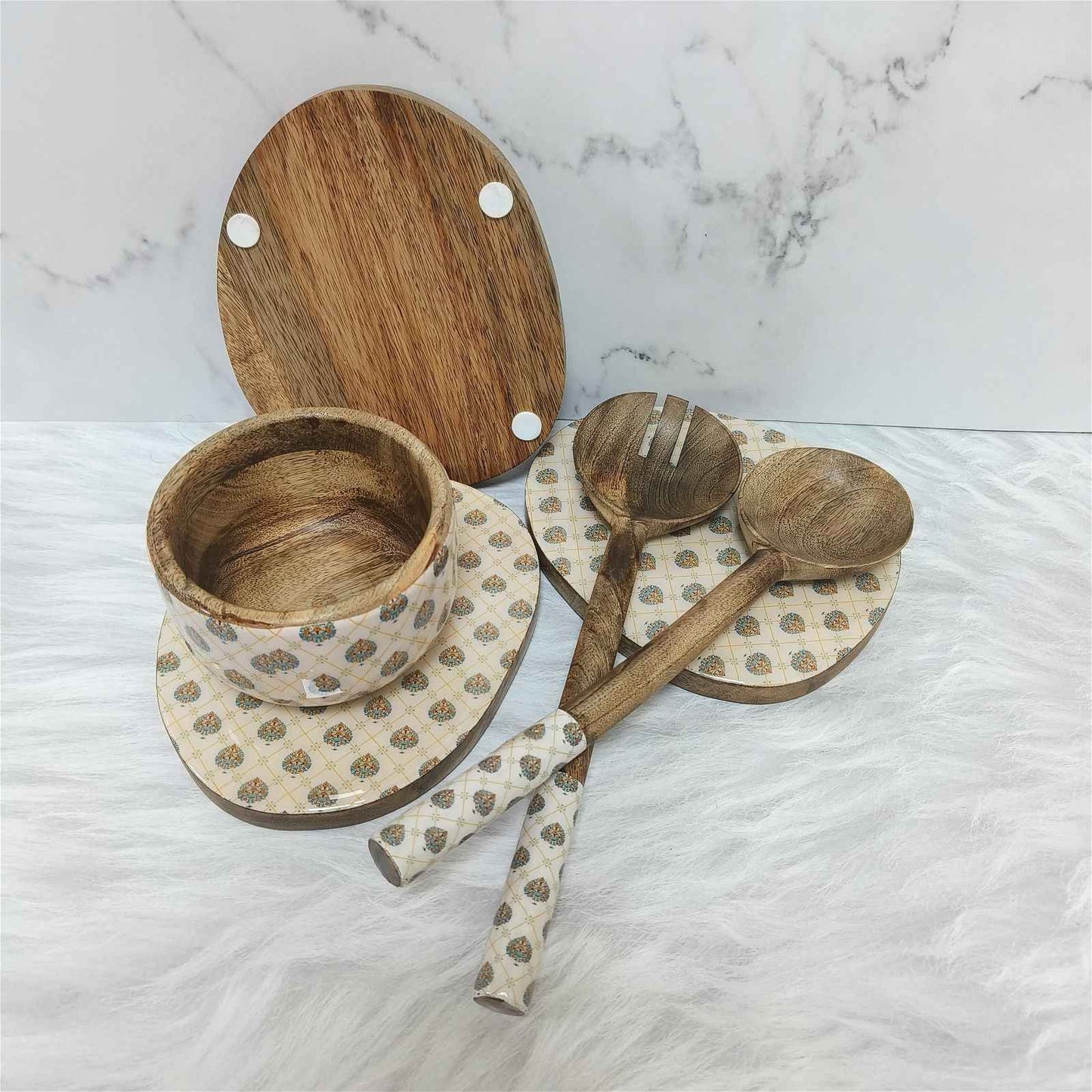 Samaa India Designer Set of 3 Trivets for Hot Dishes - The Motif Odyssey