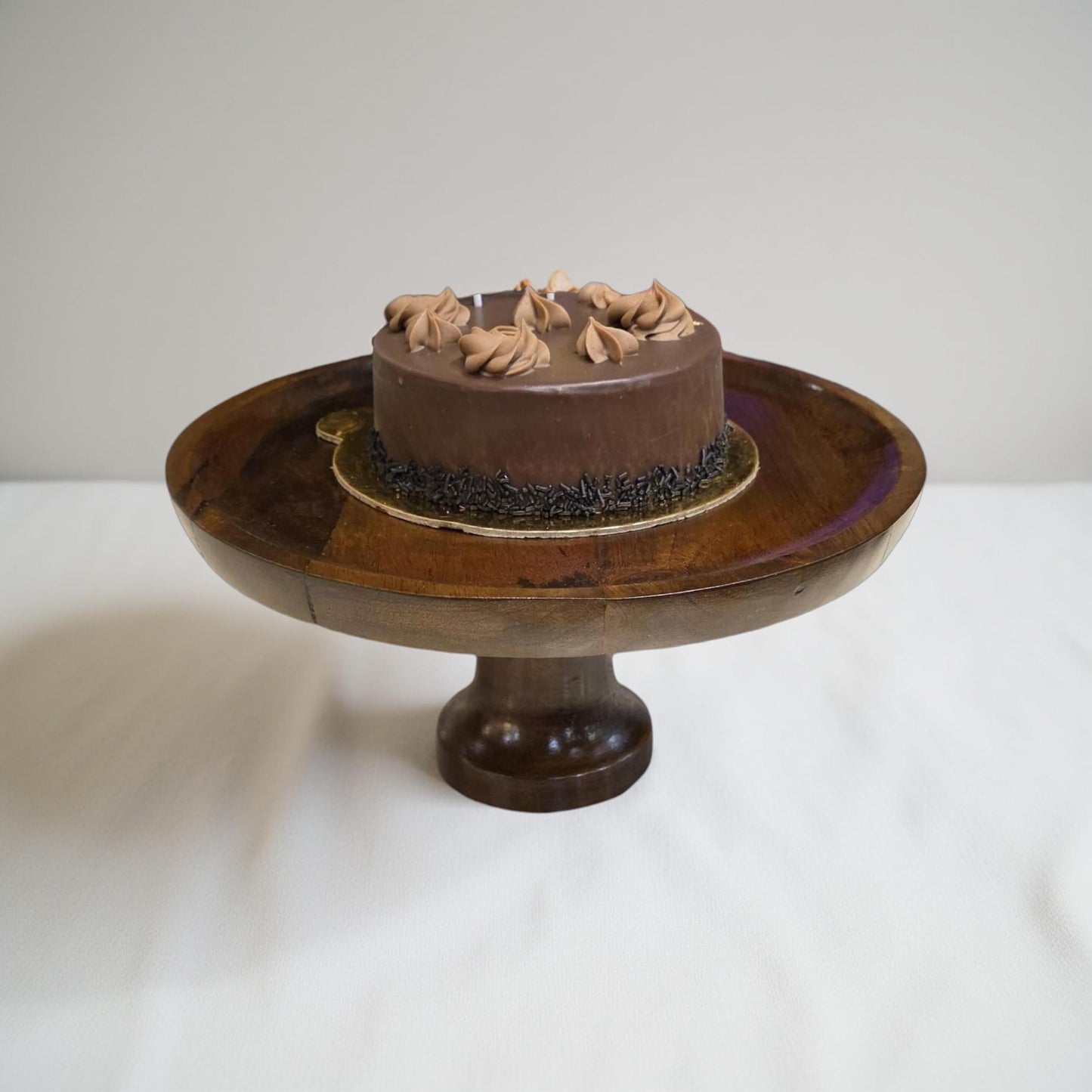 Walnut Rotating Cake Stand