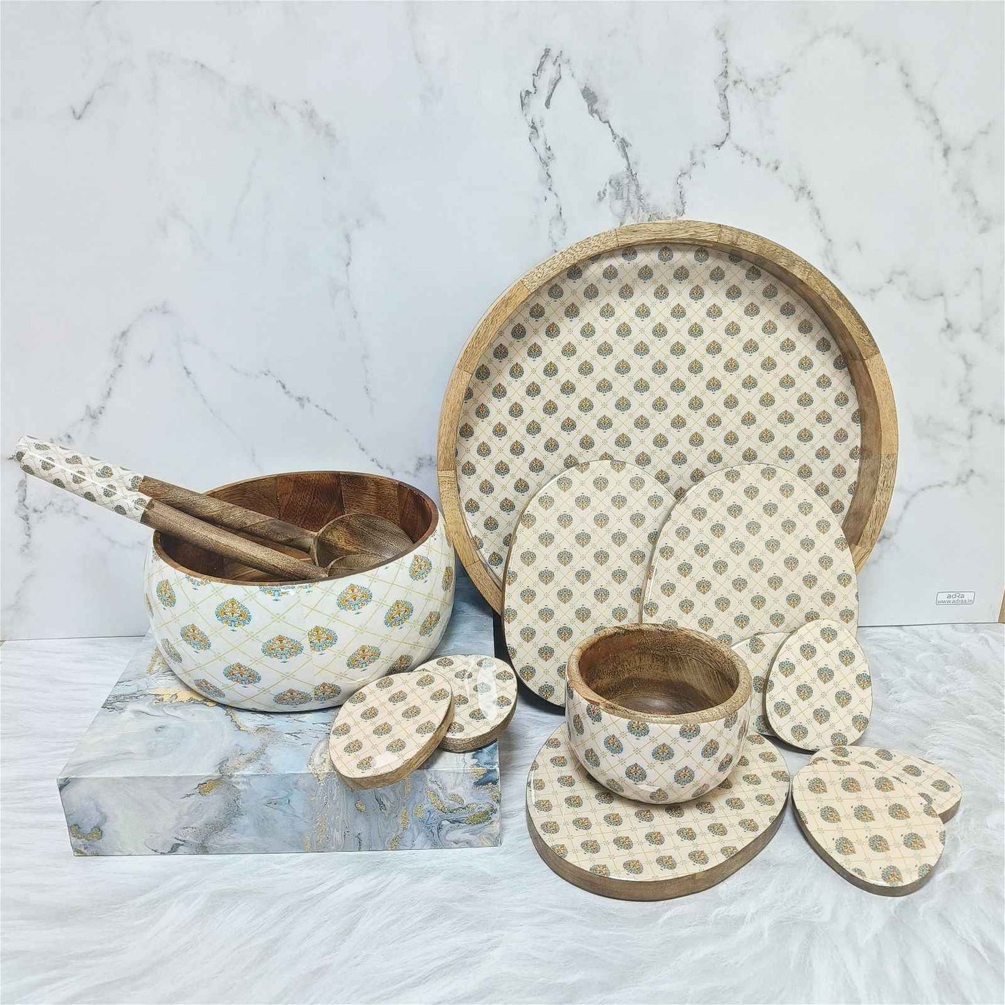 Samaa India Luxury Oval Coasters Set Of 6 - The Motif Odyessey
