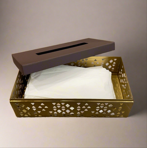 Metalluxe Rattan Tissue Box