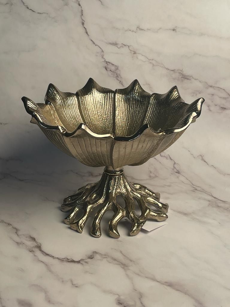 Luxe Golden Decorative Bowl - - Samaa India -  - #tag1# - #tag2# - #tag3# - #tag4# 