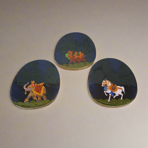 Oval Trivets -Set of 3 The Blue Royalty