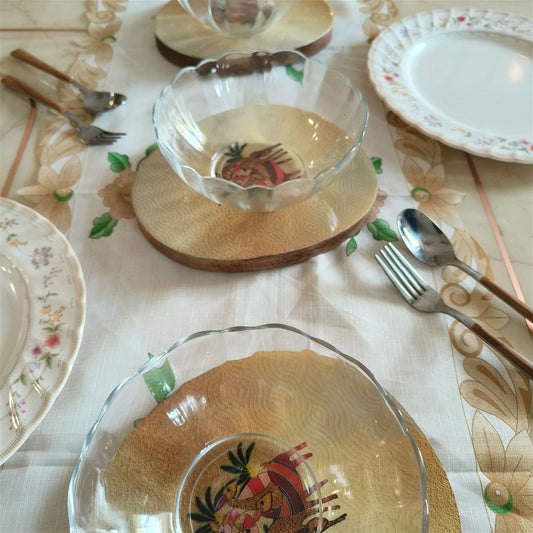 Oval Trivets -Set of 3 The Deer Story - - Samaa India -  - #tag1# - #tag2# - #tag3# - #tag4# 