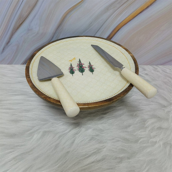 Rotating Cake Stand + Cake Cutlery Set - The Cypress Trio