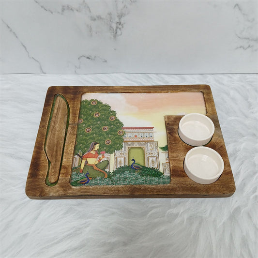 Wooden Breakfast Platter - Bagh-e-Rangeen - - Samaa India -  - #tag1# - #tag2# - #tag3# - #tag4# 