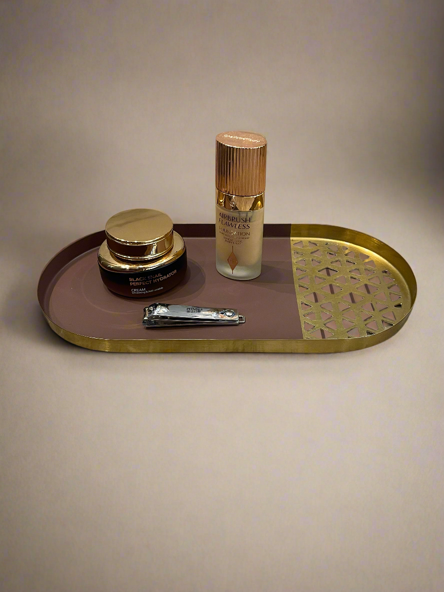 Metalluxe Rattan Organizing Tray