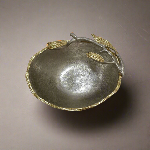 Corn & Leaf Decor Serving Bowl