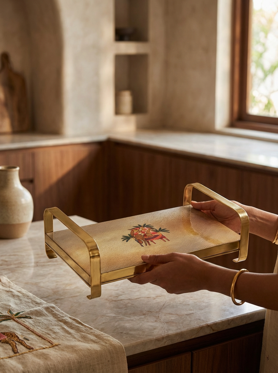 Modern Khatiya Tray Platter - The Deer Story