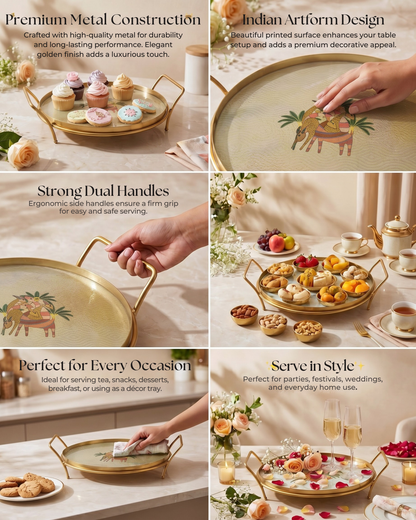 Round Platter - The Deer Story