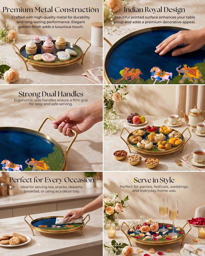 Round Platter - Blue Royalty