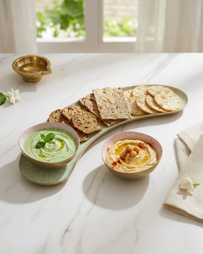 Half-Moon Platter Set - The Lotus Buti
