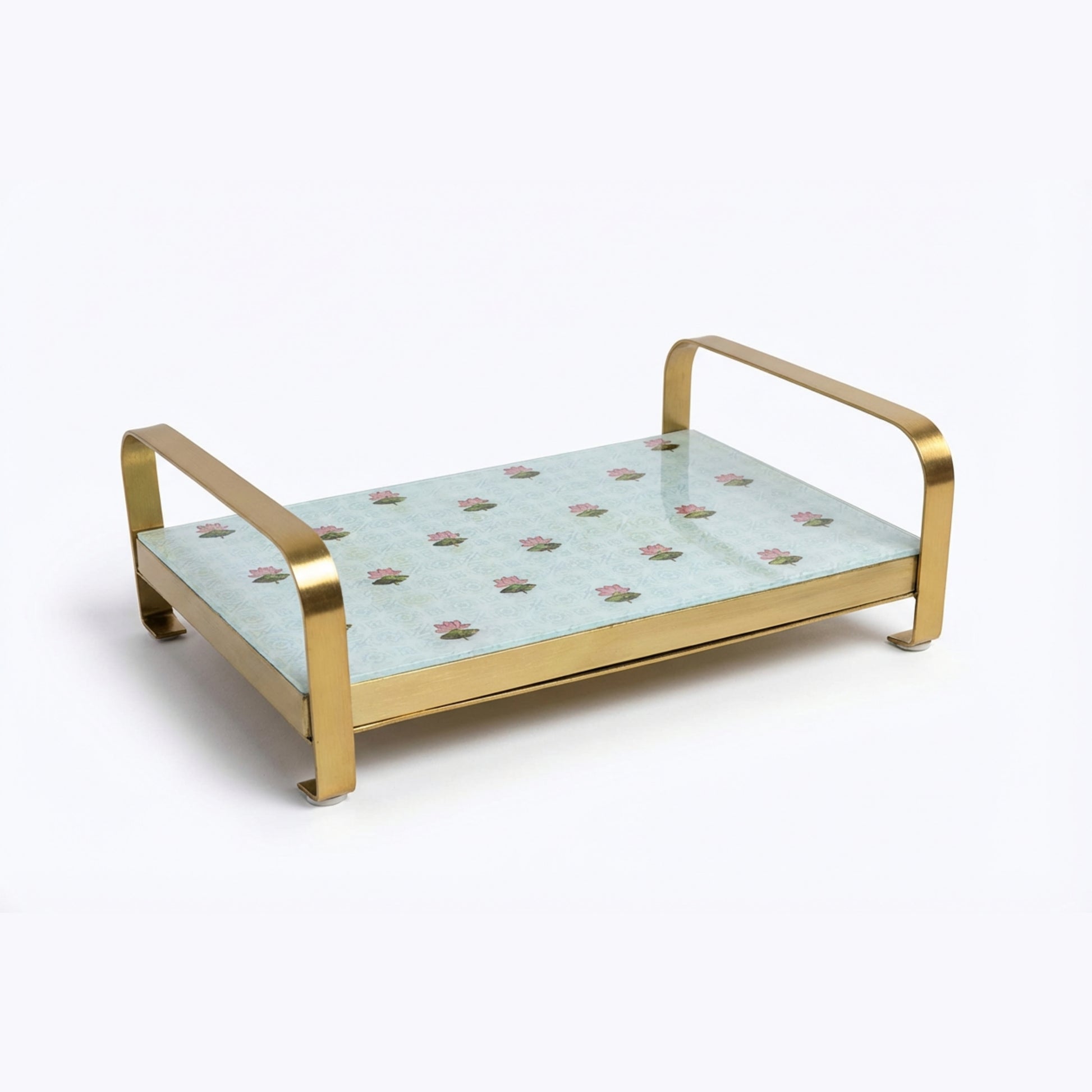 Modern Khatiya Tray Platter - The Lotus Buti
