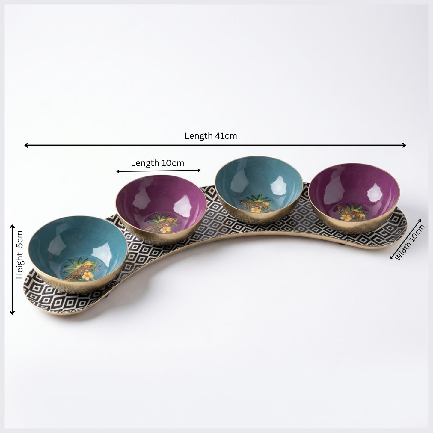 Half-Moon Platter Set - Botanical Extravaganza