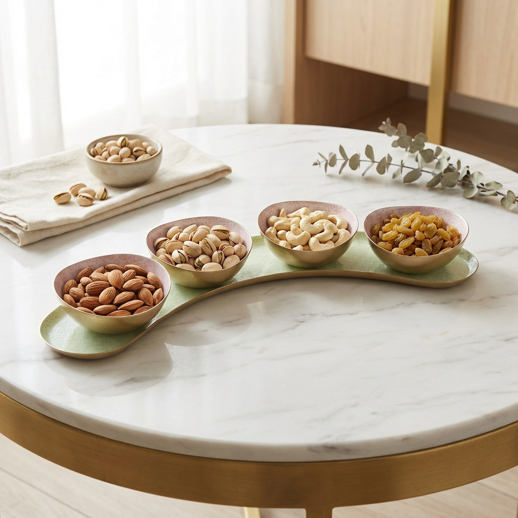 Half-Moon Platter Set - The Lotus Buti