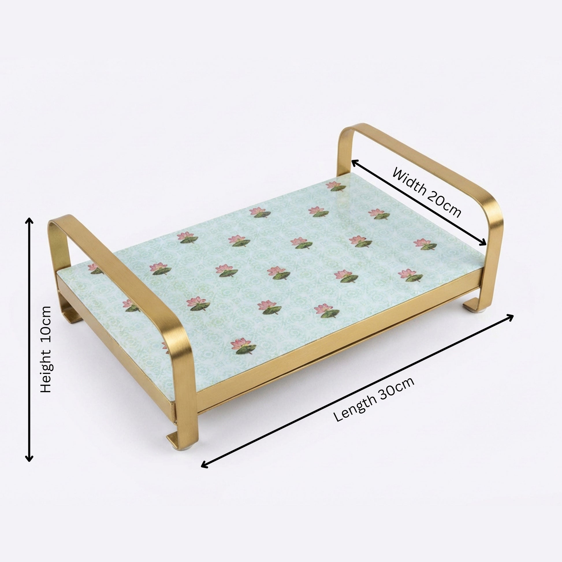 Modern Khatiya Tray Platter - The Lotus Buti