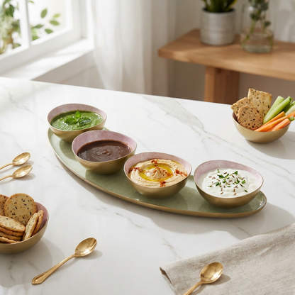 Half-Moon Platter Set - The Lotus Buti