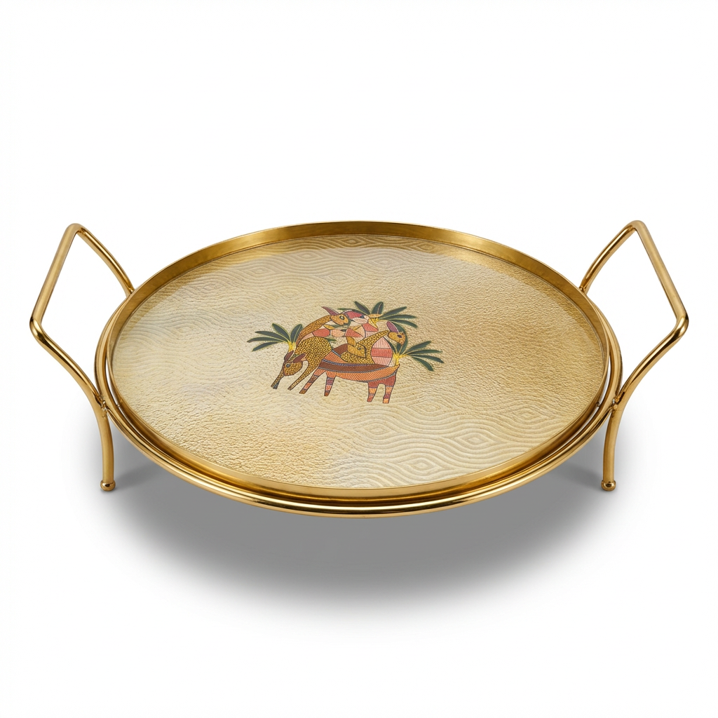 Round Platter - The Deer Story