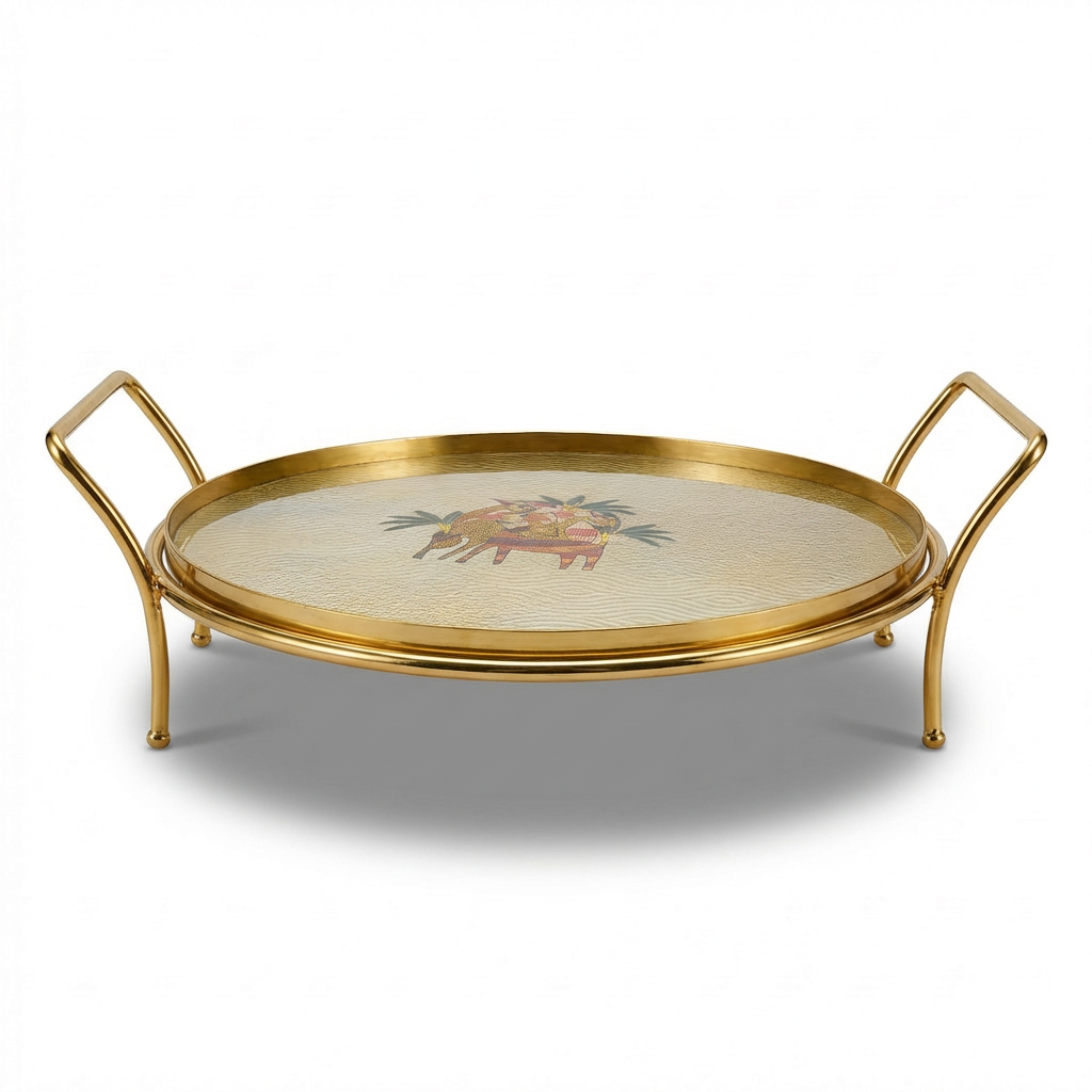 Round Platter - The Deer Story