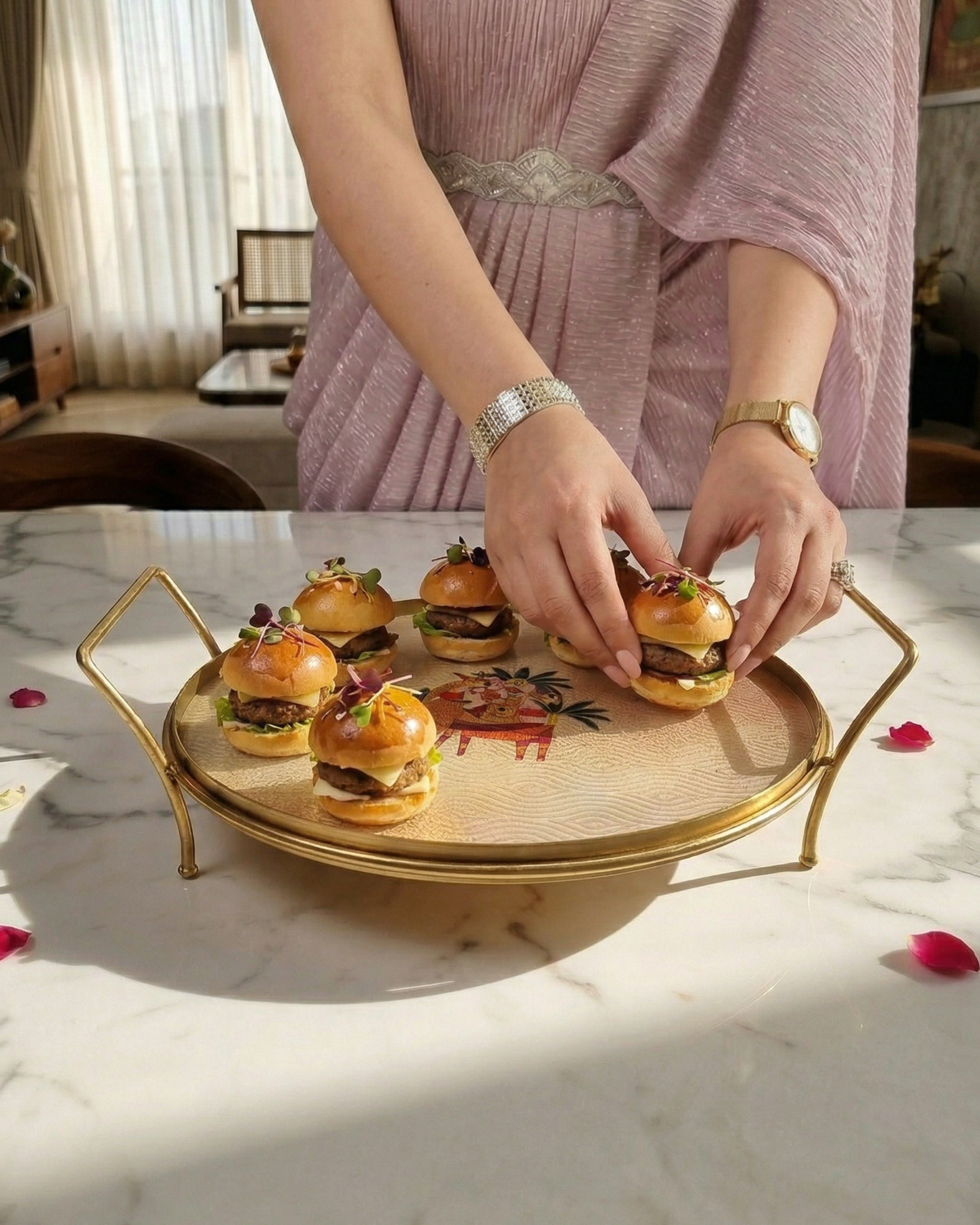 Round Platter - The Deer Story