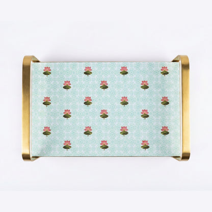 Modern Khatiya Tray Platter - The Lotus Buti
