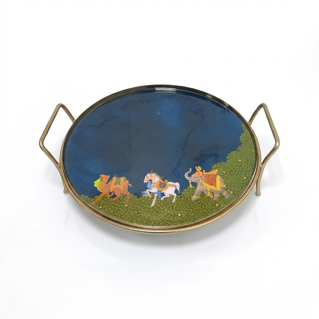 Round Platter - Blue Royalty