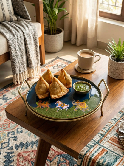 Round Platter - Blue Royalty