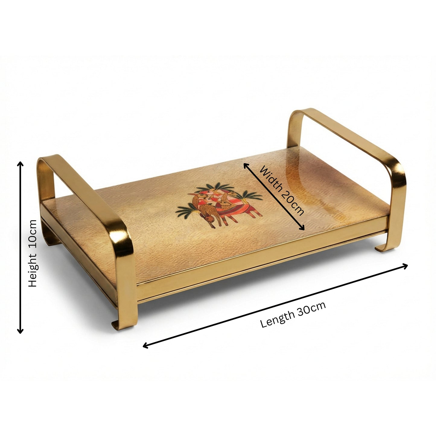 Modern Khatiya Tray Platter - The Deer Story - Dimensions