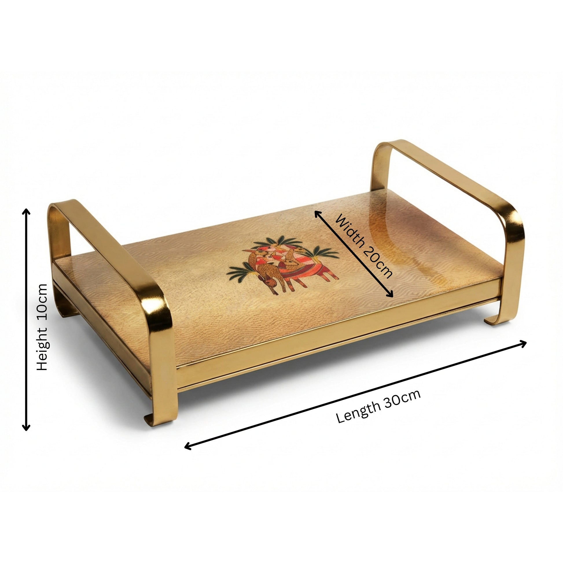 Modern Khatiya Tray Platter - The Deer Story - Dimensions