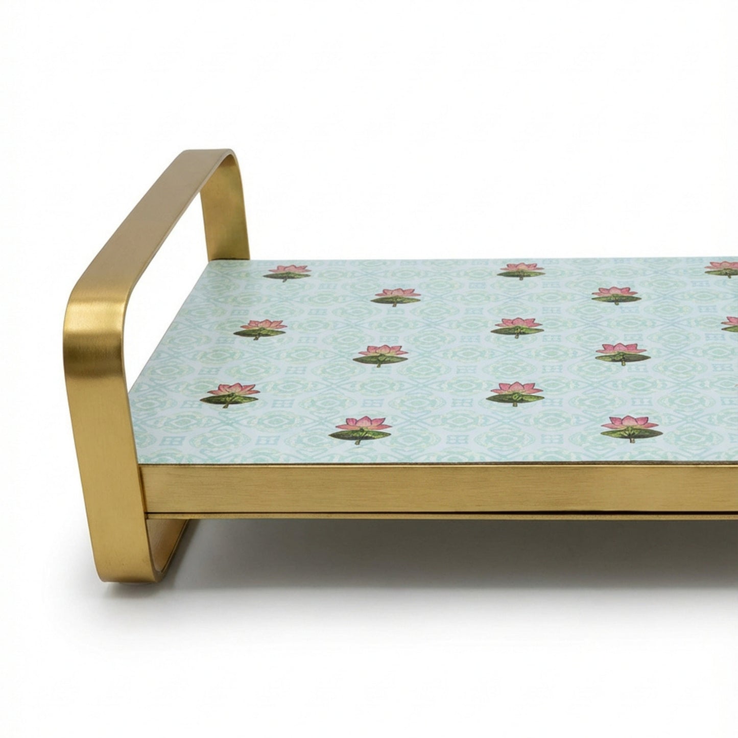 Modern Khatiya Tray Platter - The Lotus Buti