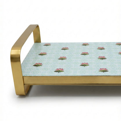 Modern Khatiya Tray Platter - The Lotus Buti