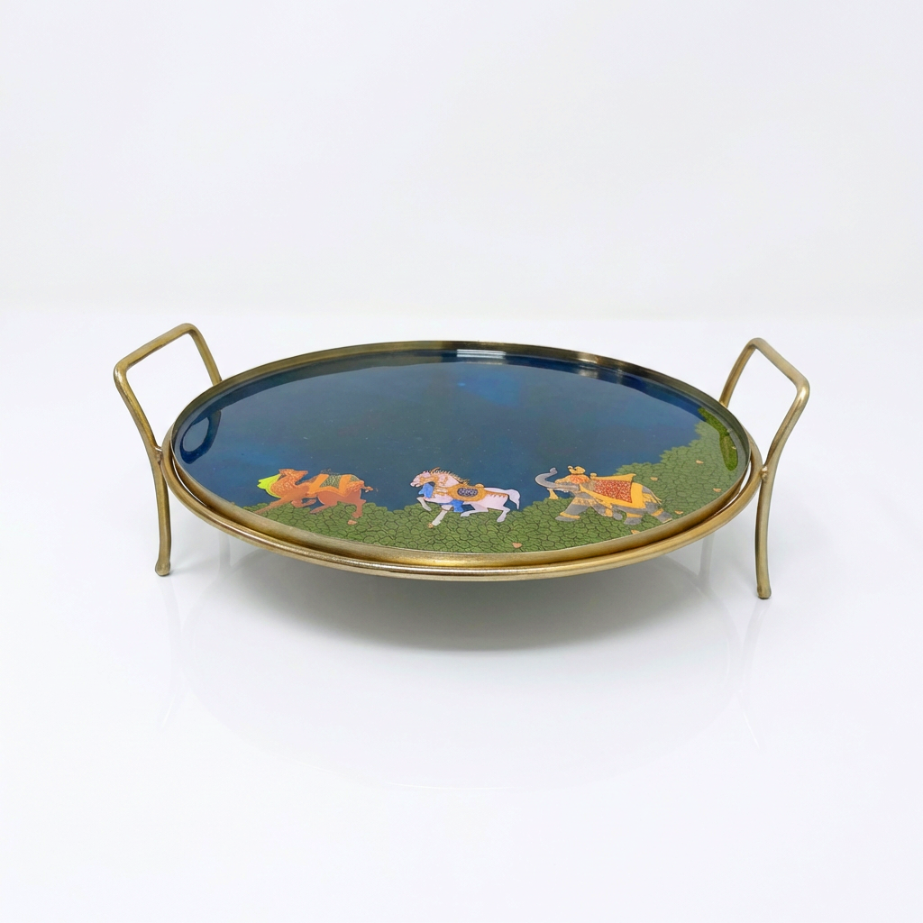 Round Platter - Blue Royalty
