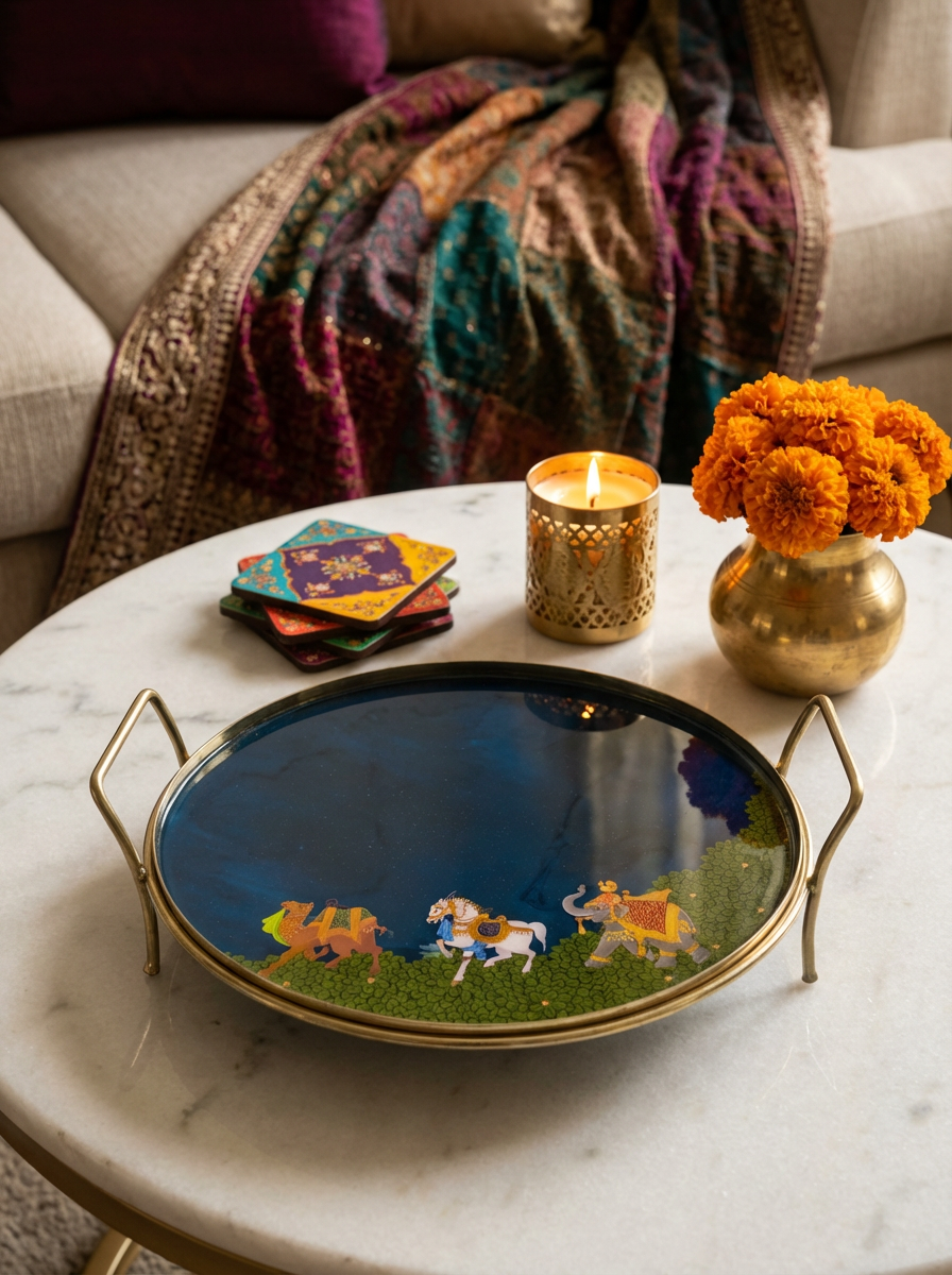 Round Platter - Blue Royalty