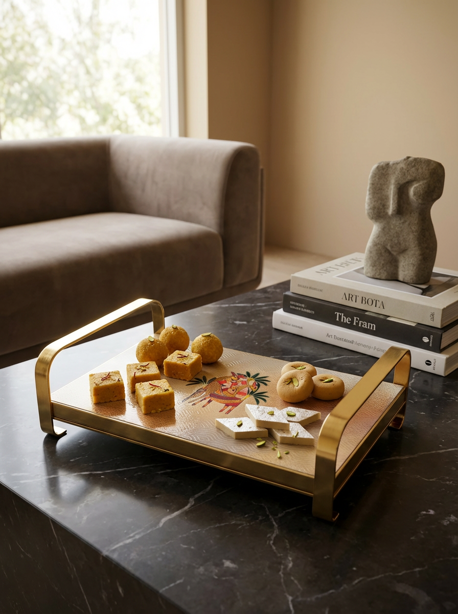 Modern Khatiya Tray Platter - The Deer Story