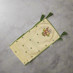 Samaa India Embroidered Table Runner With Tassels - The Deer Story