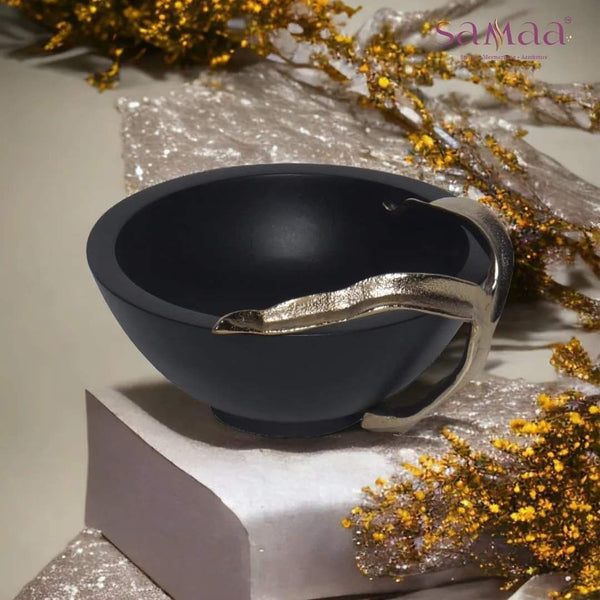 Samaa India Luxury Decorative Black Gold Bowl