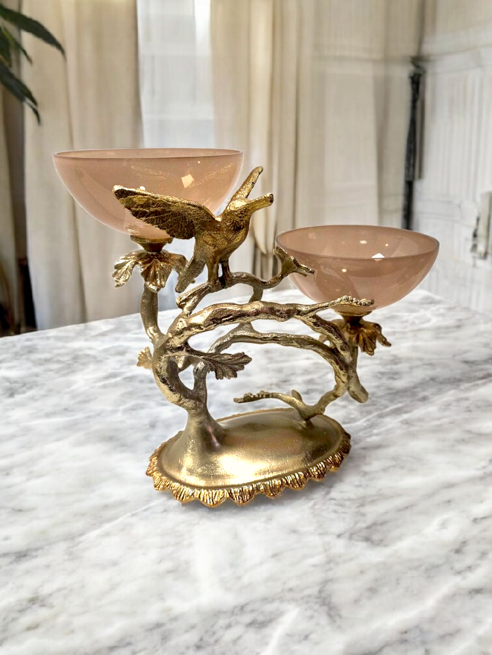 Samaa India Luxury Decorative Bowls with Gold Humming Birds