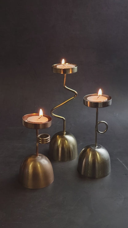 Metalluxe Candle Holders - Set of 3