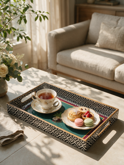 Rectangular Tray Set of 3 -  Botanical Extravaganza