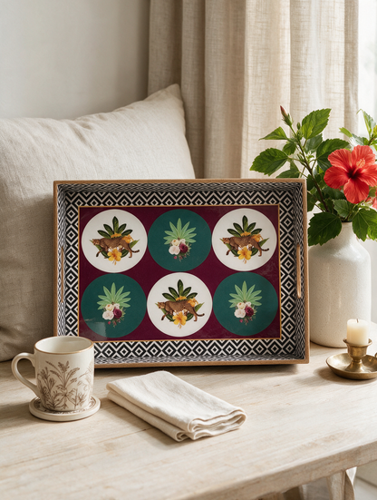 Rectangular Tray Set of 3 -  Botanical Extravaganza