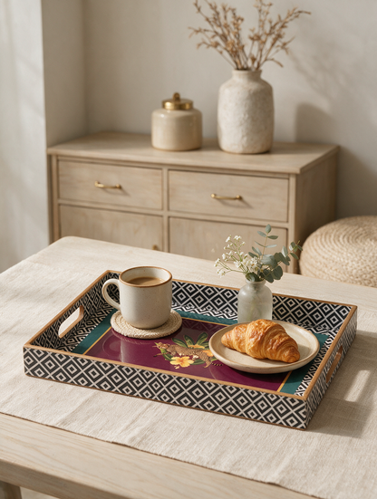 Rectangular Tray Set of 3 -  Botanical Extravaganza