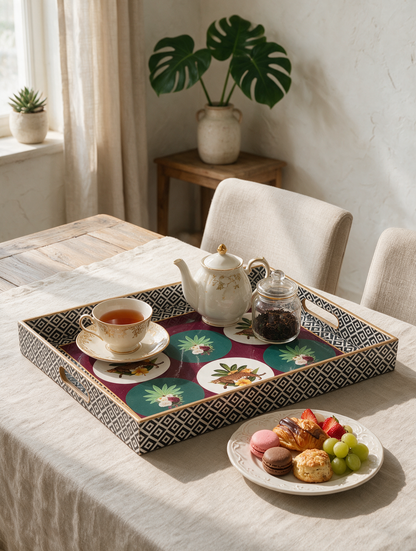 Rectangular Tray Set of 3 -  Botanical Extravaganza