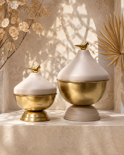 Bird Dome Jar — Decorative Storage Jar