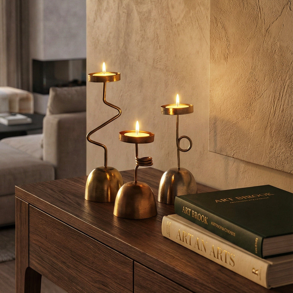 Metalluxe Candle Holders - Set of 3