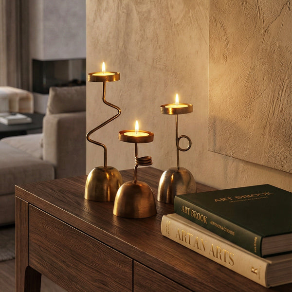 Metalluxe Candle Holders - Set of 3